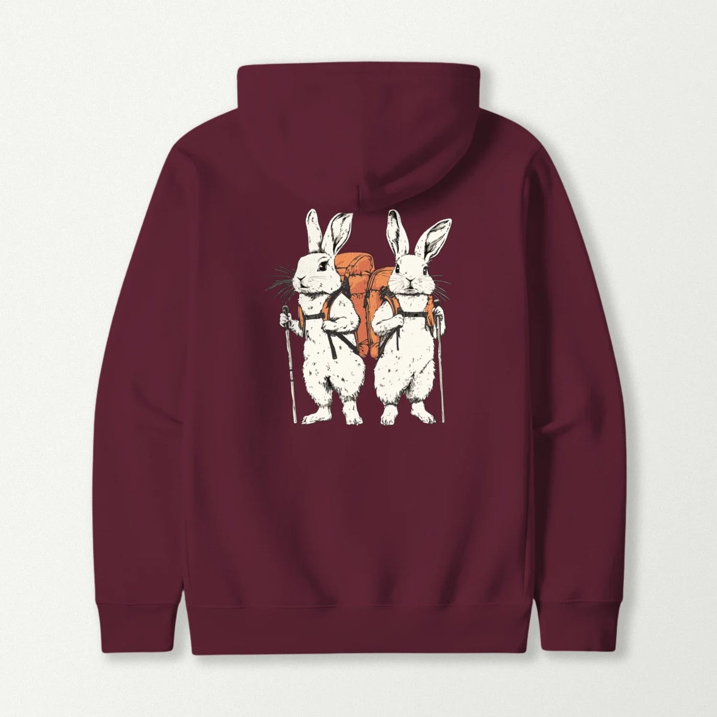 Rabbit Backpacker Couple Hoodie