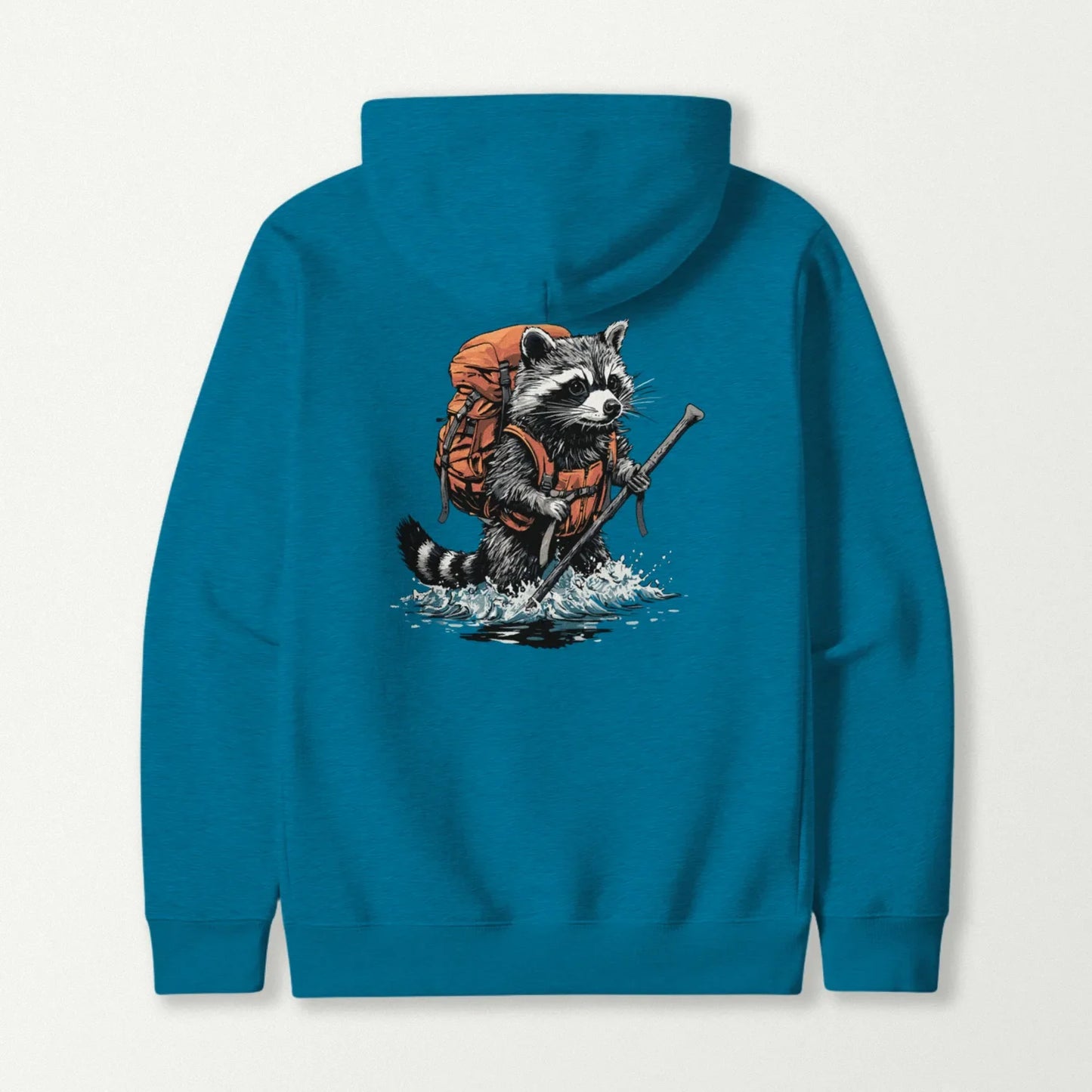 Raccoon Backpacker Fording River Hoodie