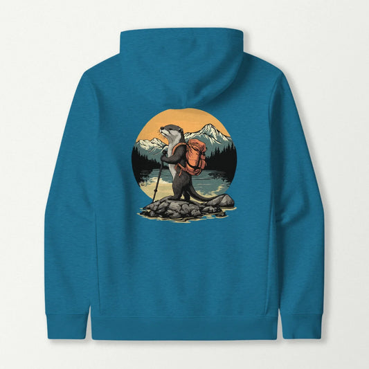 Otter Backpacker On The River Hoodie