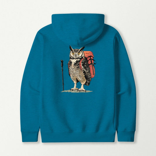 Great Horned Owl Backpacker Hoodie