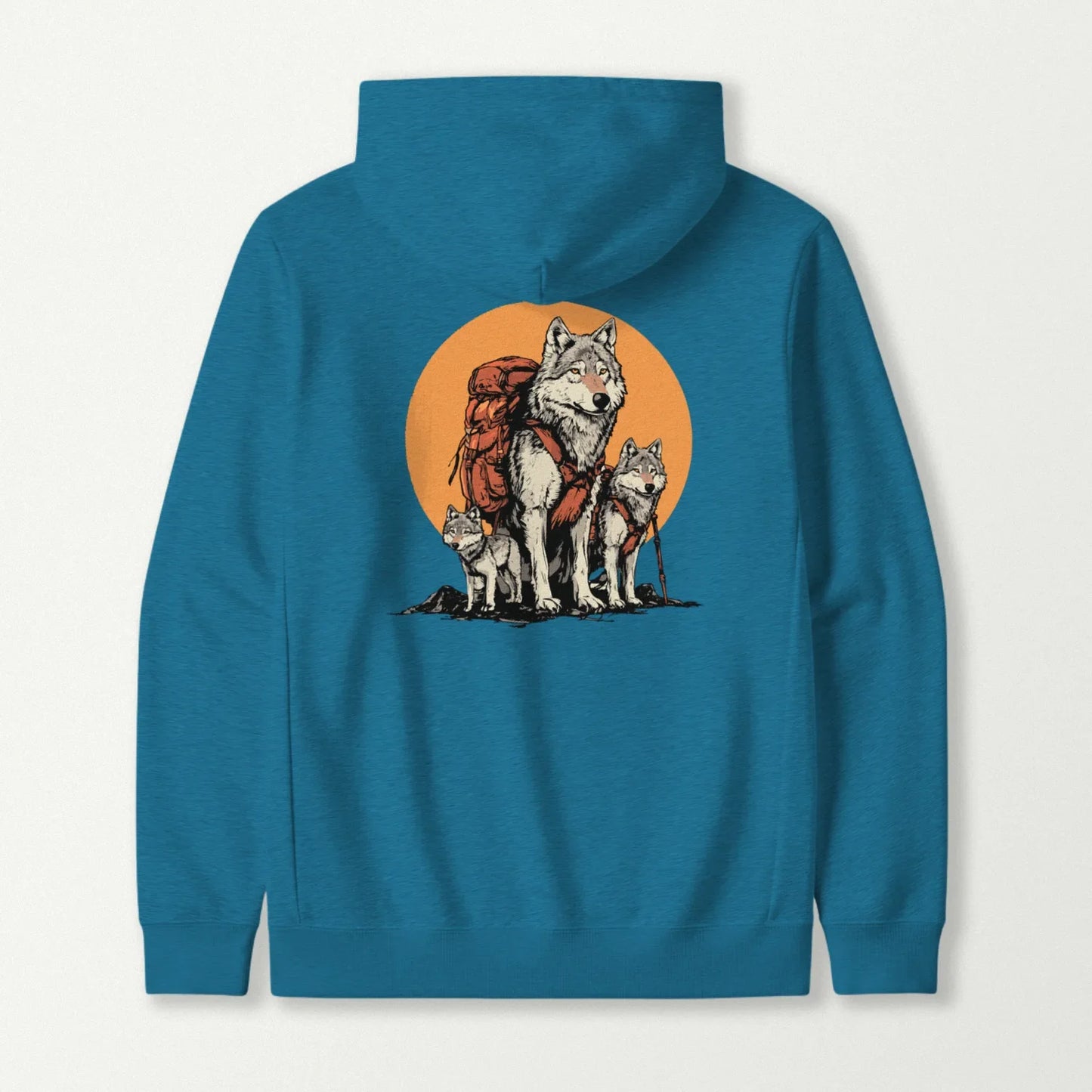 Wolf Backpacker Family Hoodie