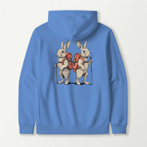Rabbit Backpacker Couple Hoodie