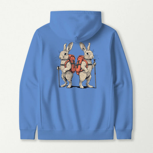 Rabbit Backpacker Couple Hoodie