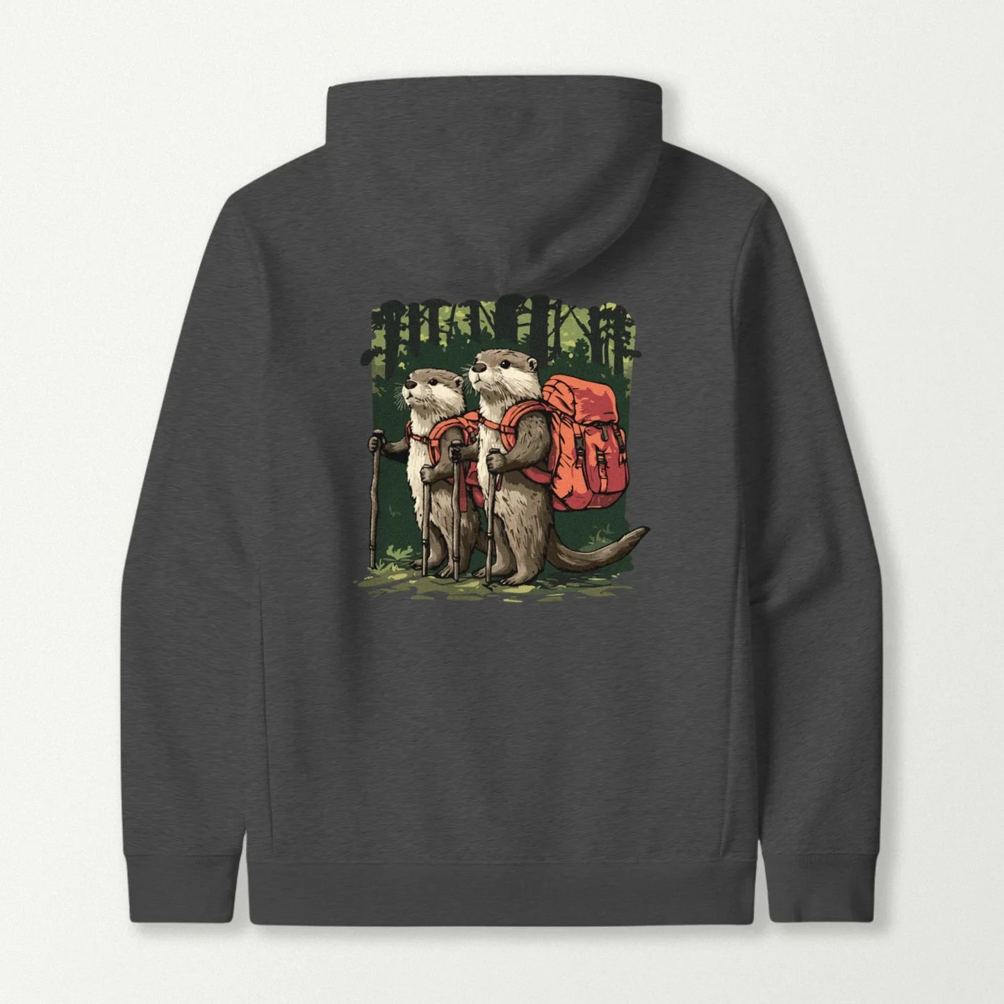 Otter Backpacker Buddies In The Forest Hoodie