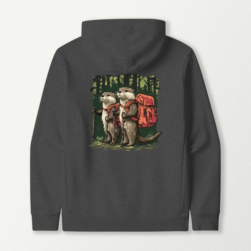 Otter Backpacker Buddies In The Forest Hoodie