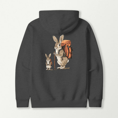 Rabbit Backpacker Family Hoodie