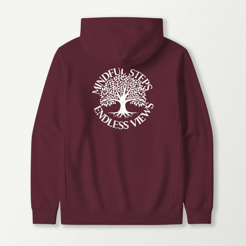 Mindful Steps, Endless Views Hoodie
