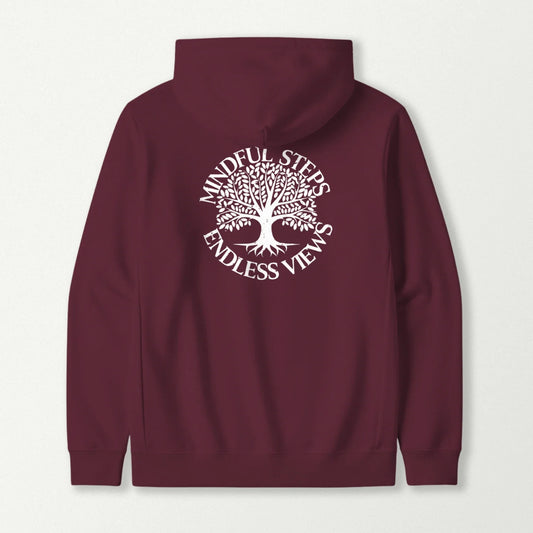 Mindful Steps, Endless Views Hoodie