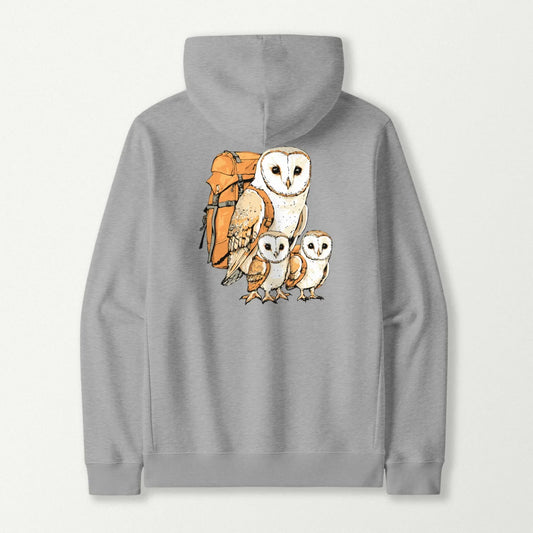 Barn Owl Backpacker Family Hoodie