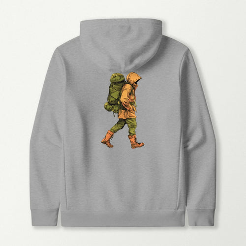 Backpacker In Raingear Hoodie